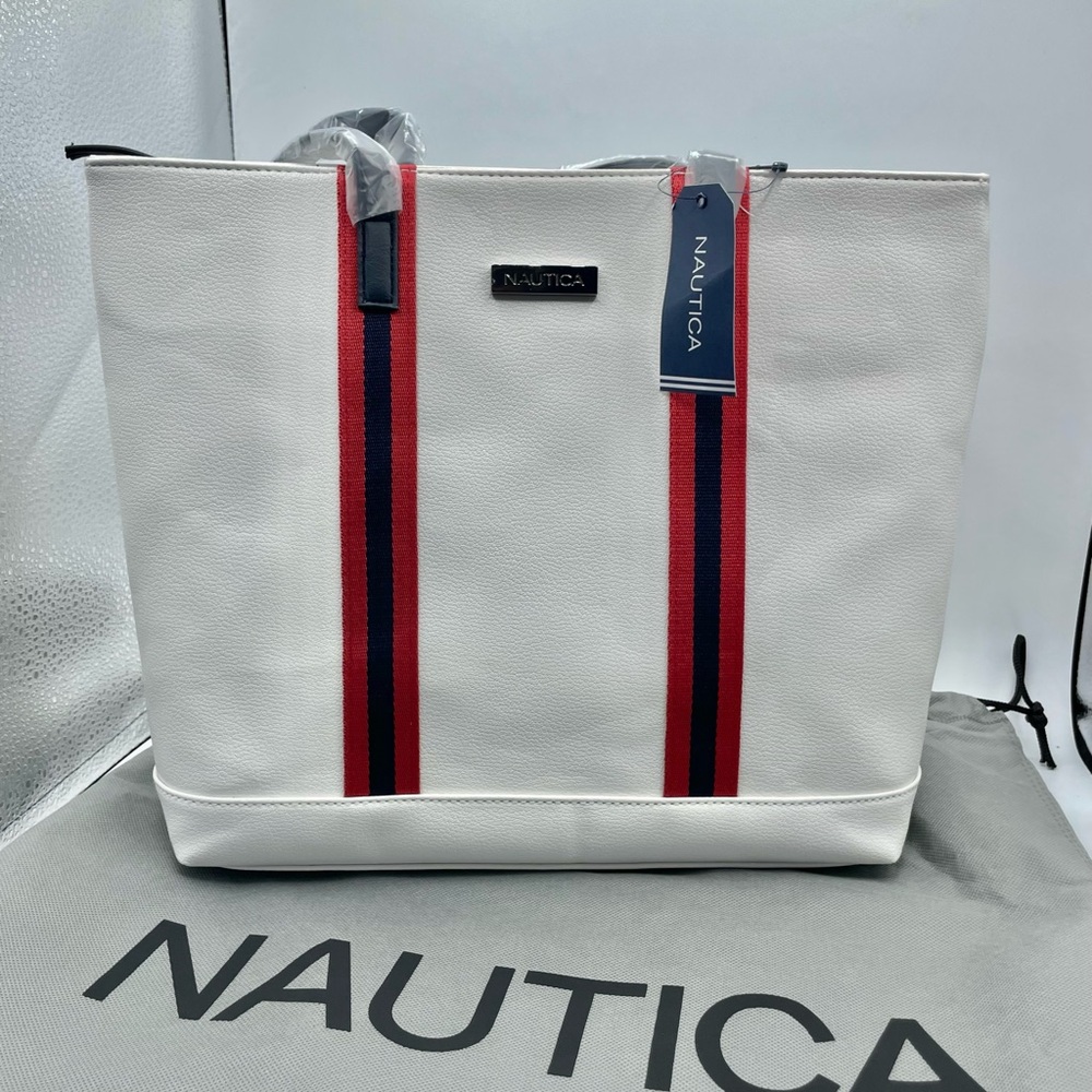 Nautica White Shopper